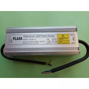 Transformátor pro LED pásky IP67, DC-12V, 80W