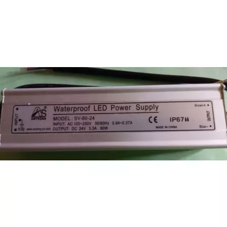 Elektronický transformátor IP67 pro LED pásky DC-24V, 80W